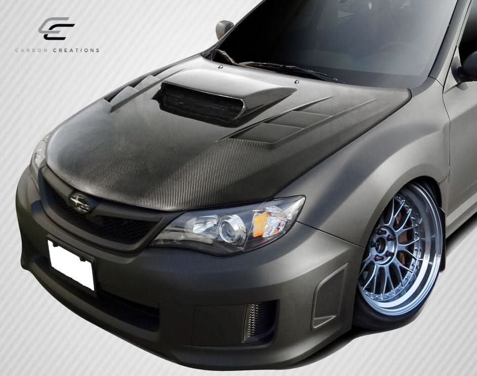 2008-2014 Subaru Impreza WRX STI DriTech C-1 Style Hood - Carbon Fiber
