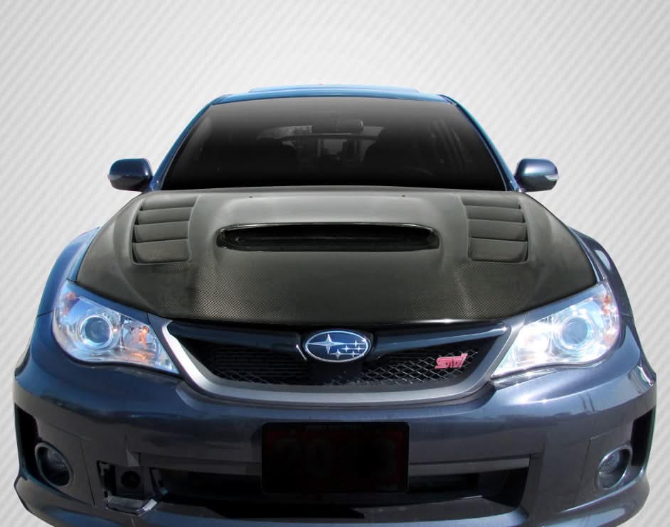 2008-2014 Subaru WRX/STI VR-S Style Hood - Carbon Fiber