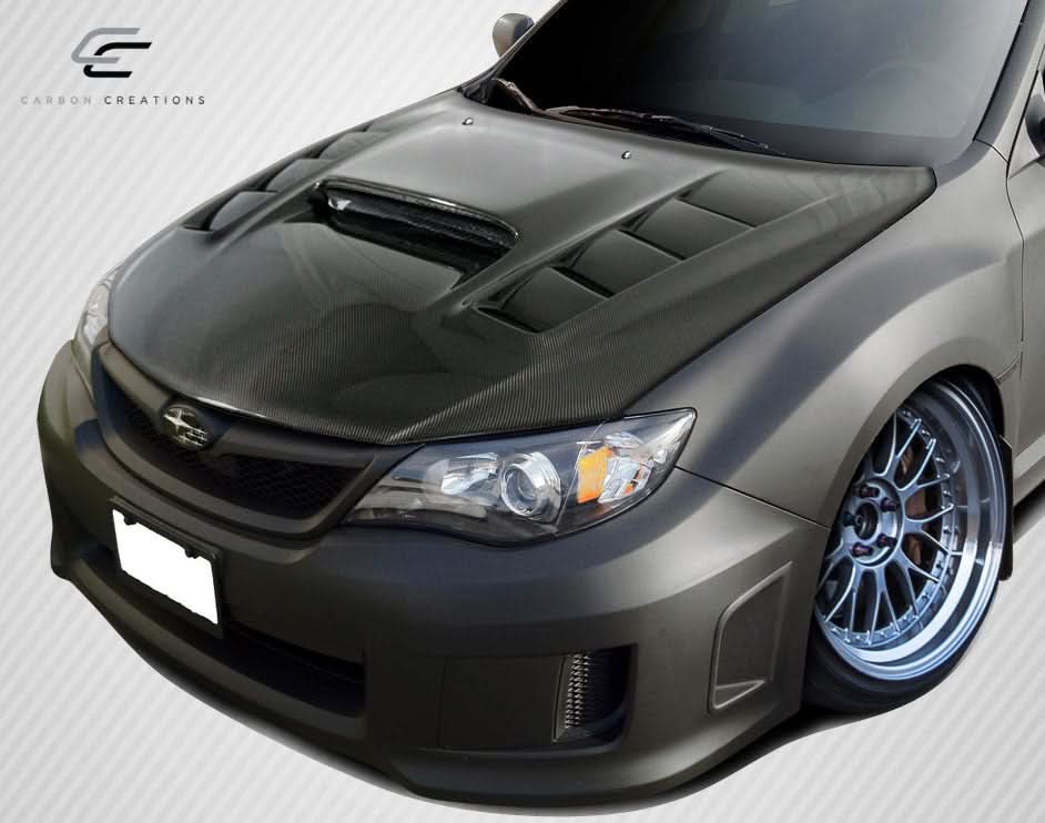 2008-2014 Subaru WRX/STI VR-S Style Hood - Carbon Fiber