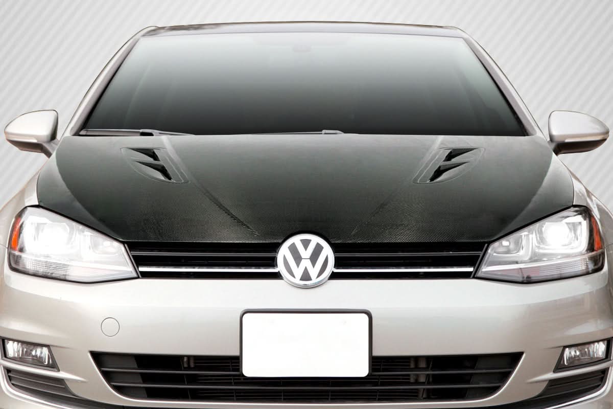 2015-2021 Volkswagen Golf GTI K Design Style Hood - Carbon Fiber