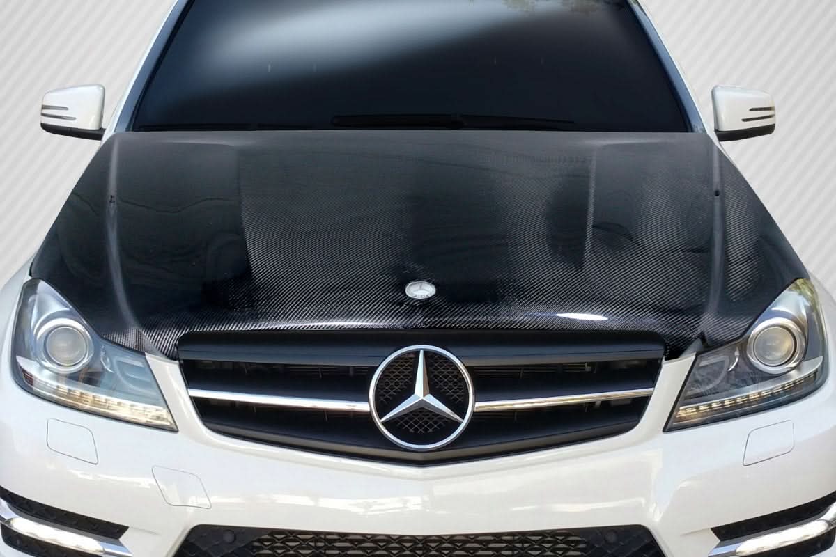 2012-2014 Mercedes C Class C63 Look Hood - Carbon Fiber