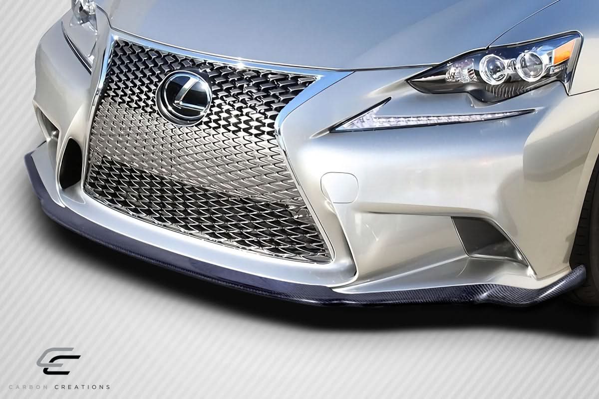 2014-2016 Lexus IS Series AM Design Style Front Lip Spoiler - Carbon Fiber