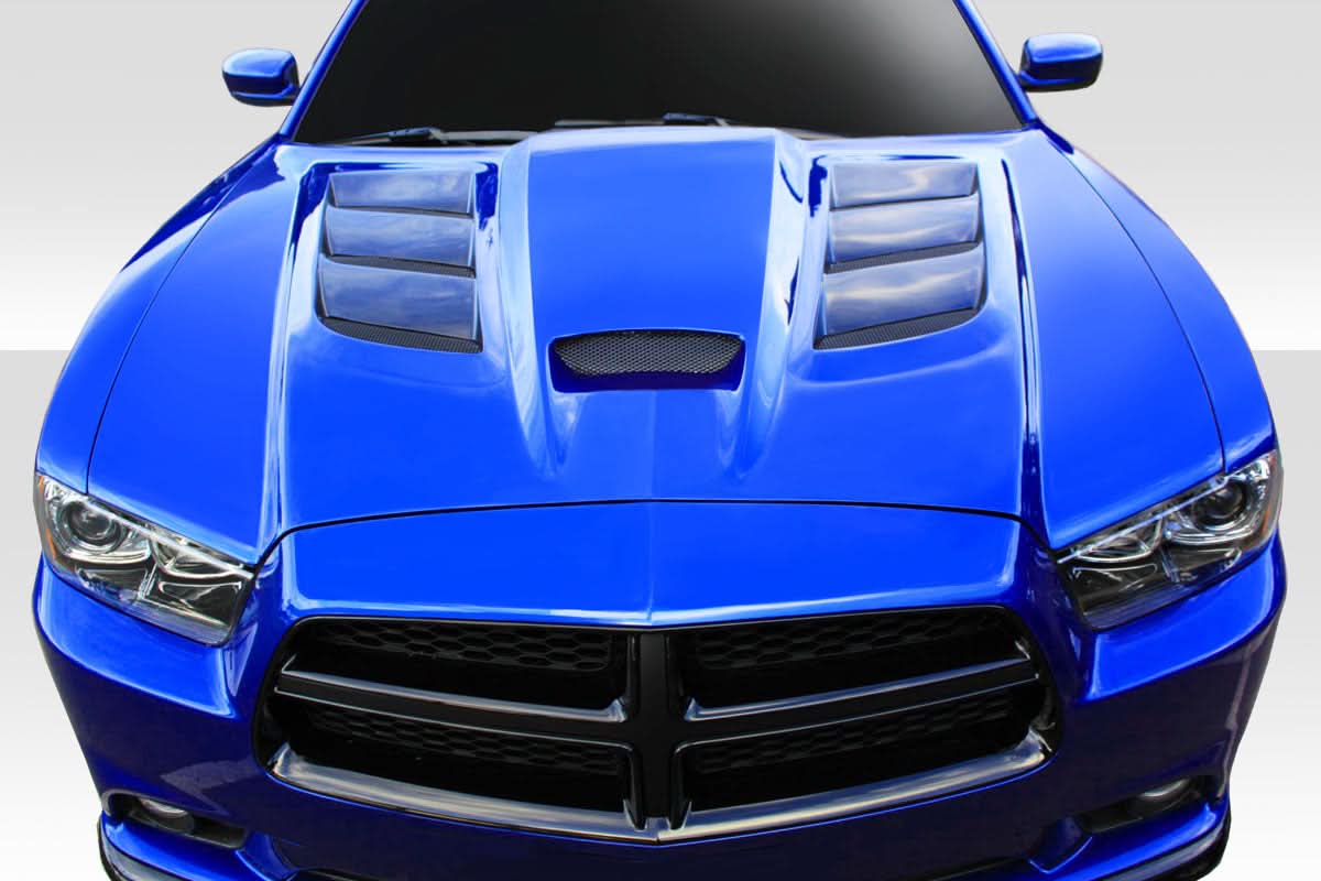 2011-2014 Dodge Charger Viper Look Hood - 1 Piece - FRP