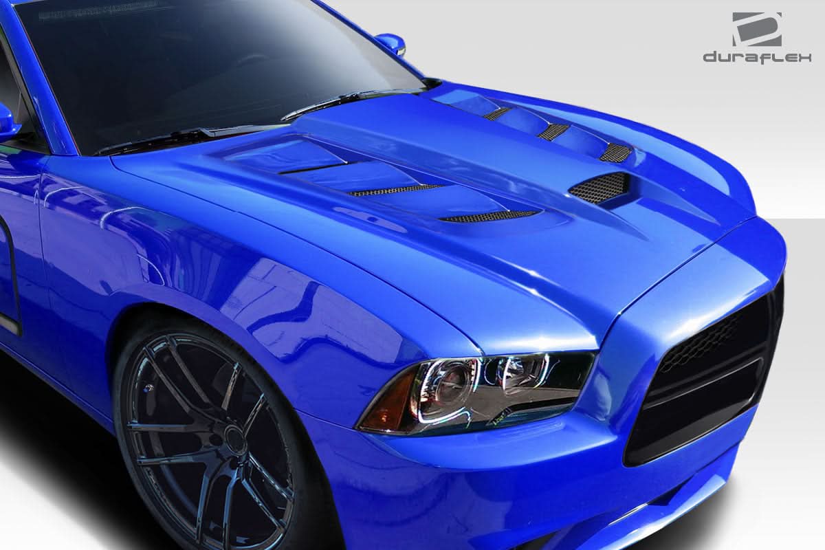 2011-2014 Dodge Charger Viper Look Hood - 1 Piece - FRP