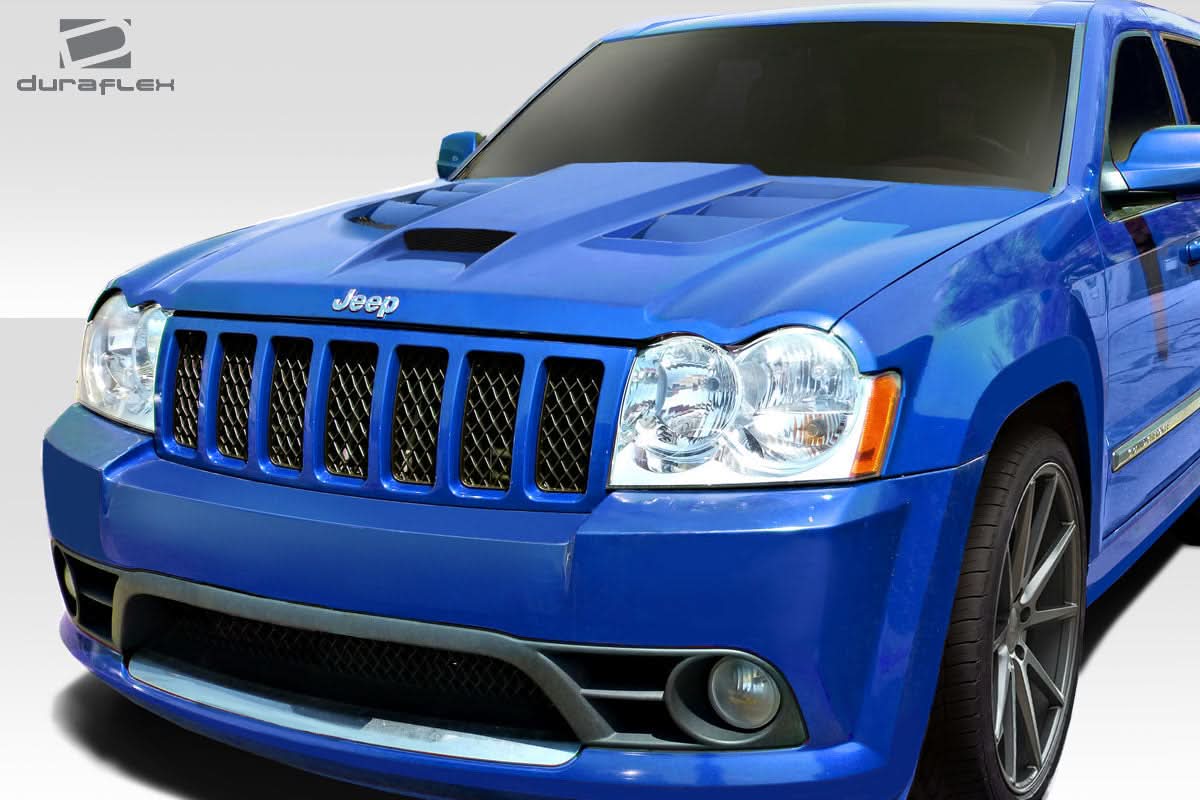 2005-2010 Jeep Grand Cherokee Viper Look Hood - 1 Piece - FRP