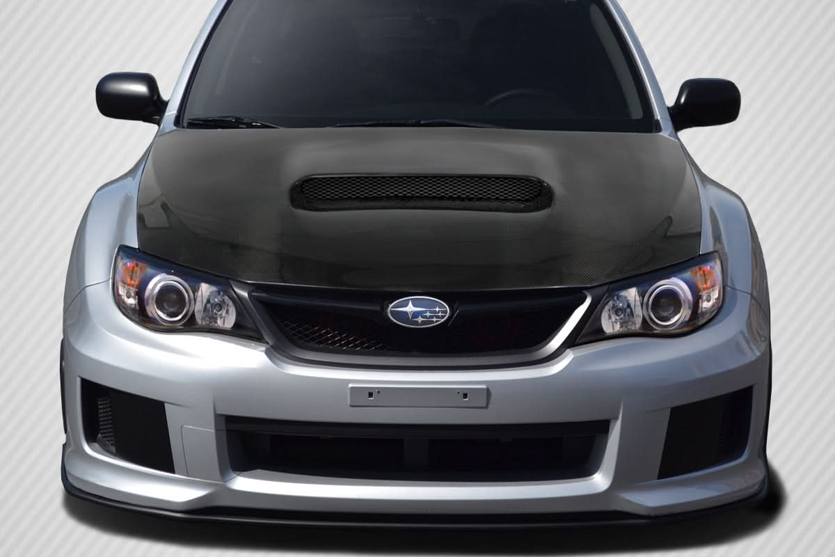 2008-2014 Subaru Impreza WRX STI Look Hood - Carbon Fiber