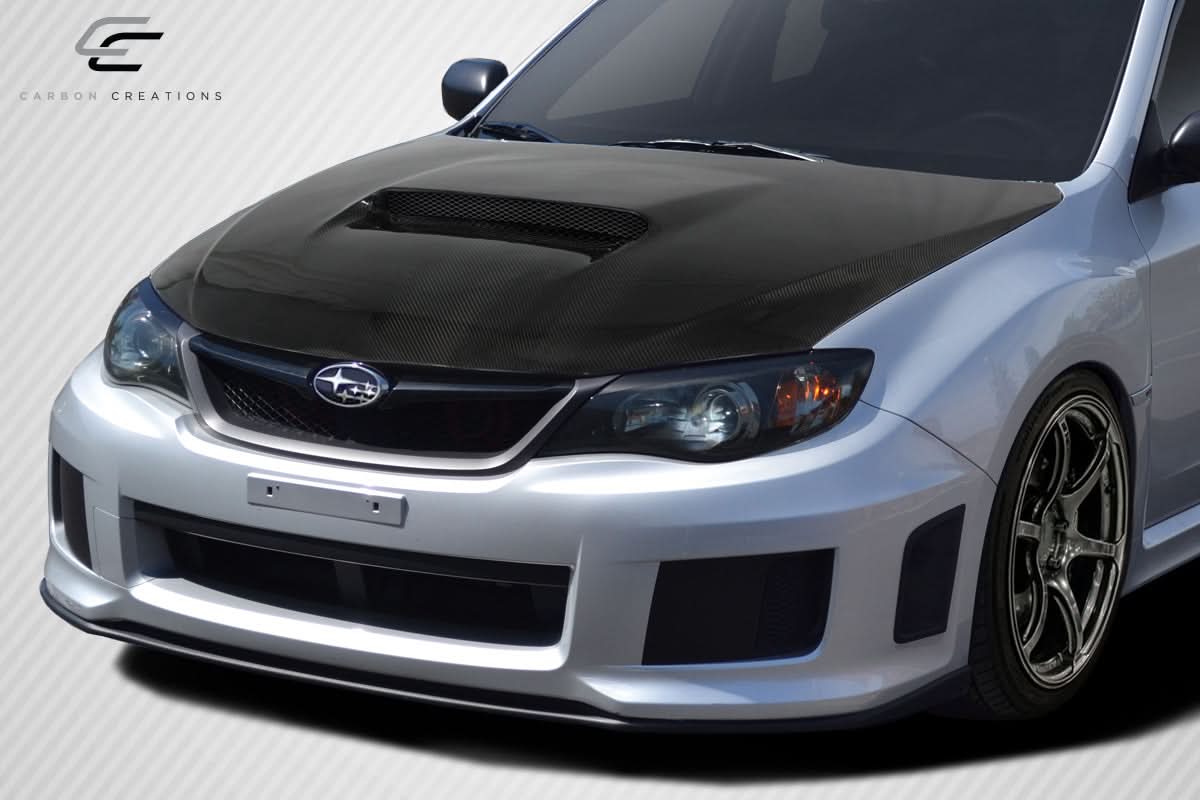 2008-2014 Subaru Impreza WRX STI Look Hood - Carbon Fiber