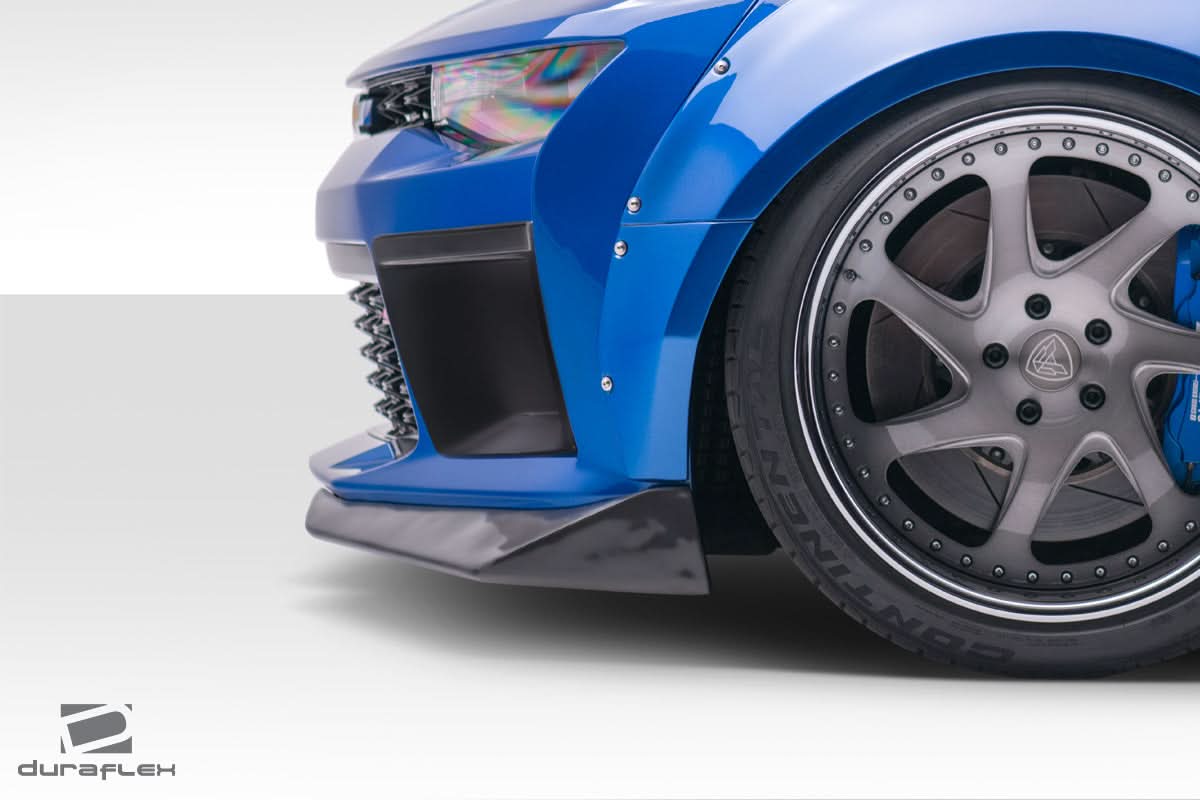 2016-2018 Chevrolet Camaro V8 Grid Style Front Splitters - 2 Piece