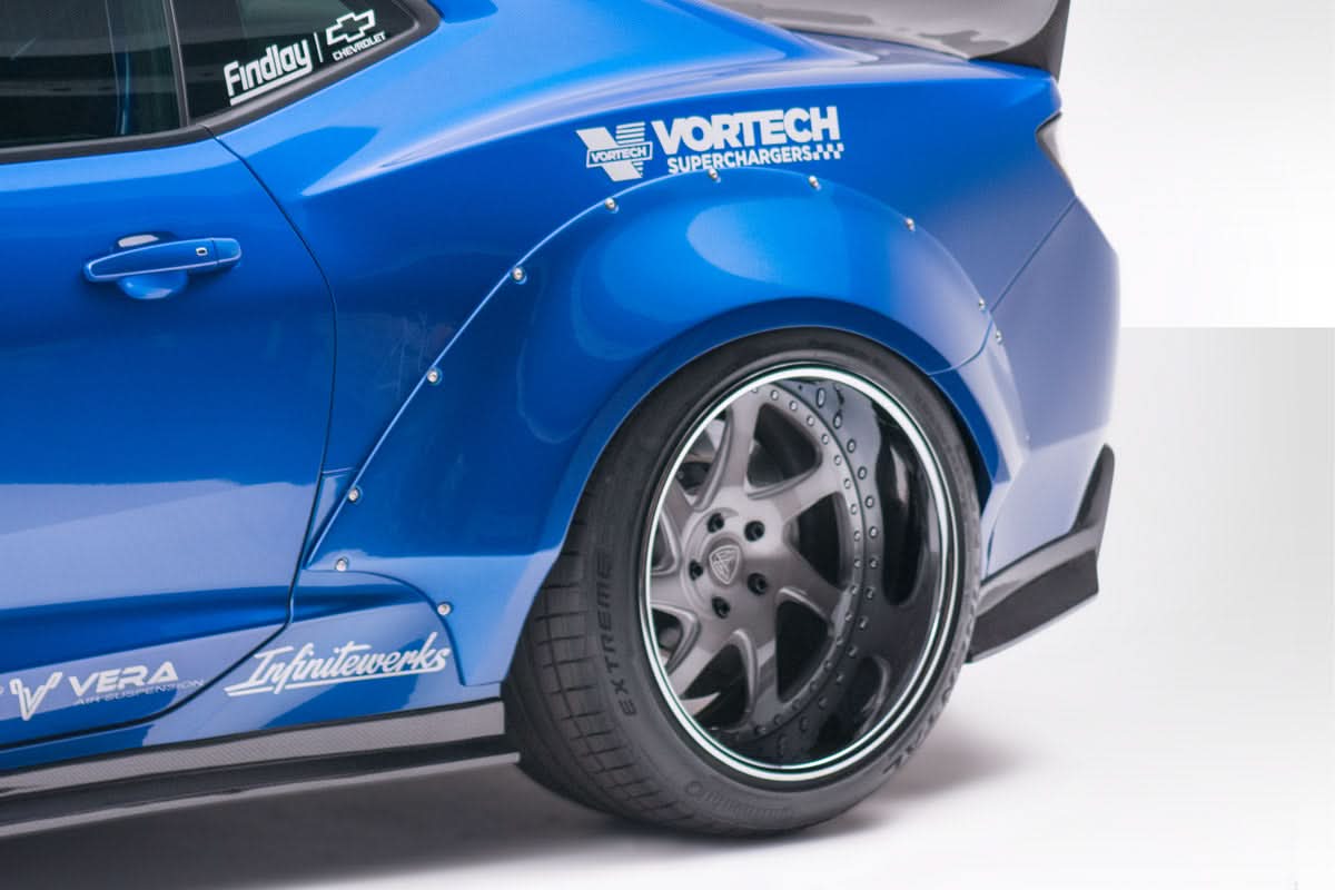 2016-2018 Chevrolet Camaro Grid Style Rear Fender Flares - FRP