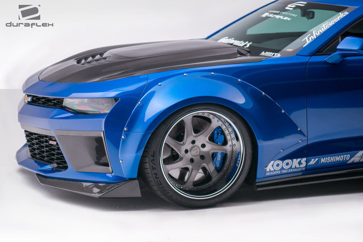2016-2018 Chevrolet Camaro Duraflex Grid Front Fender Flares - 4 Piece