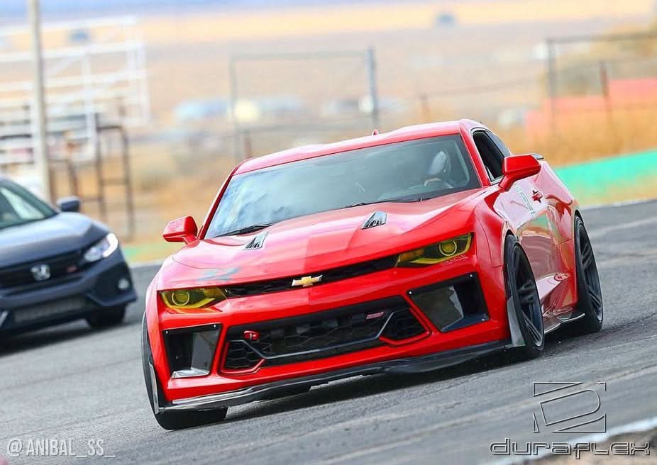 2016-2018 Chevrolet Camaro Grid Style Front Bumper Air Duct Extensions - FRP