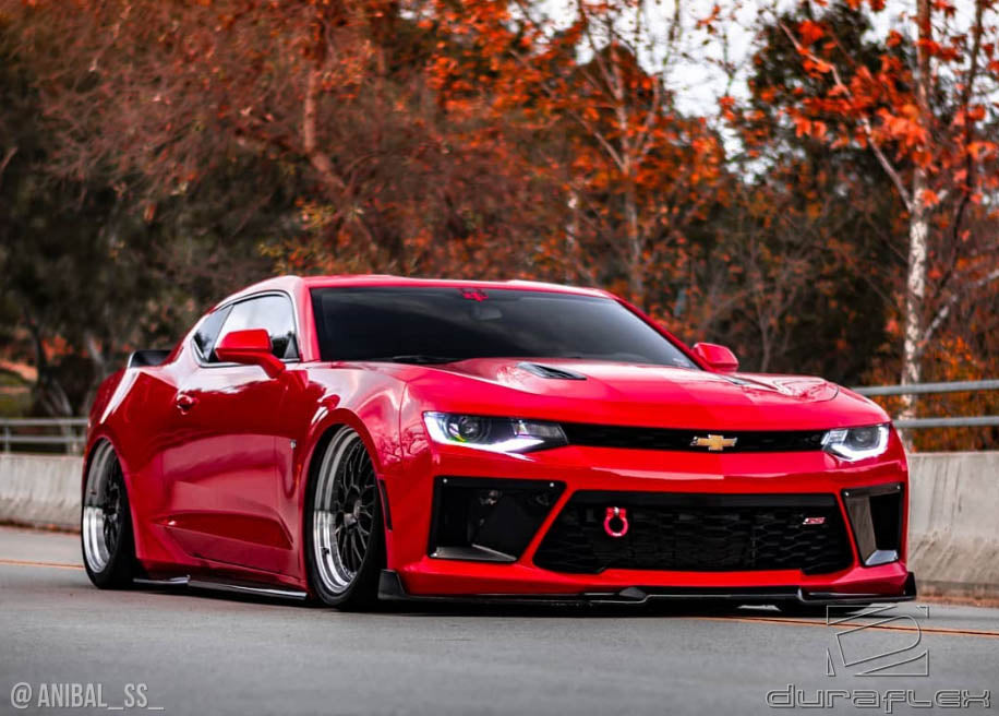 2016-2018 Chevrolet Camaro V8 Duraflex Grid Front Bumper Air Duct Extensions Add Ons Spat Extensions - 2 Piece
