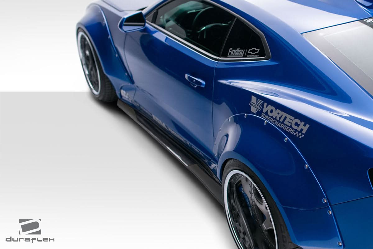 2016-2023 Chevrolet Camaro Grid Style Side Splitters - 6 Piece - FRP