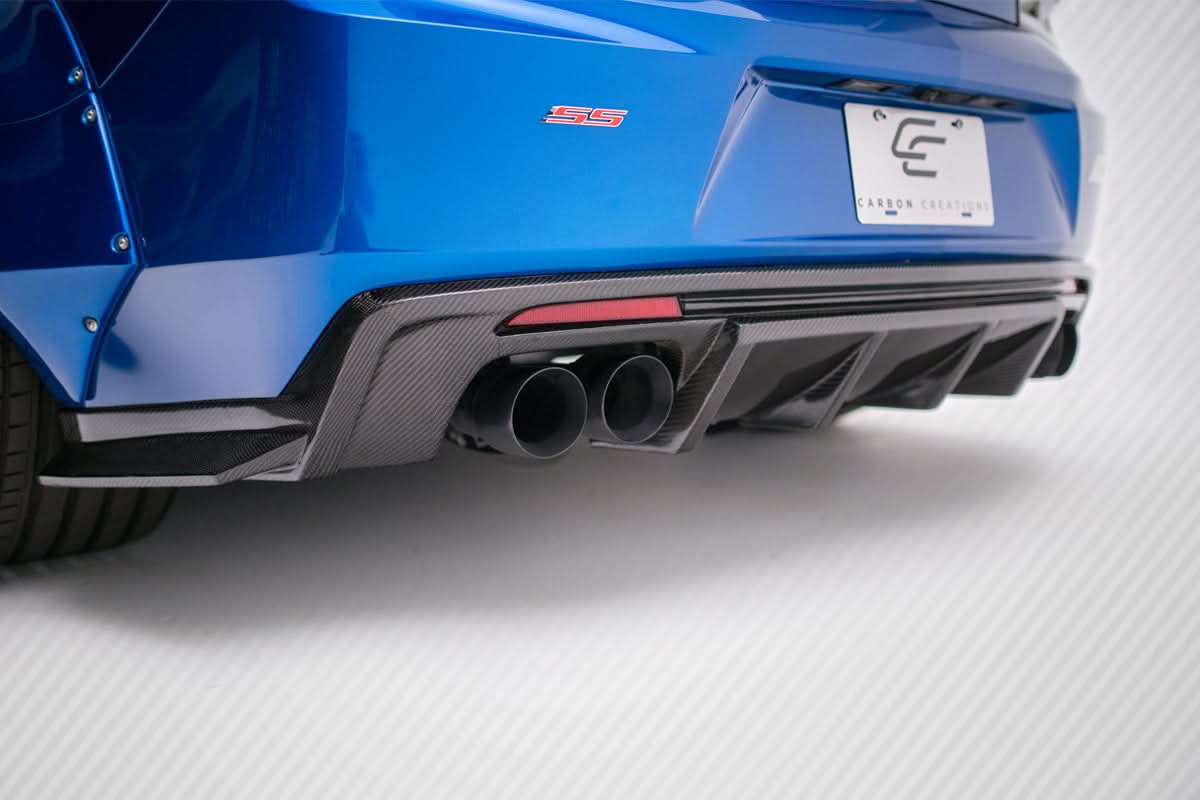 2016-2018 Chevrolet Camaro Grid Style Rear Diffuser - Carbon Fiber