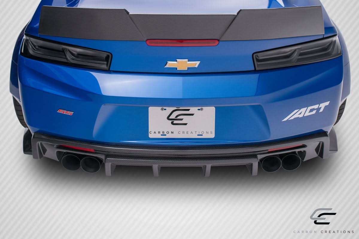 2016-2018 Chevrolet Camaro Grid Style Rear Diffuser - Carbon Fiber