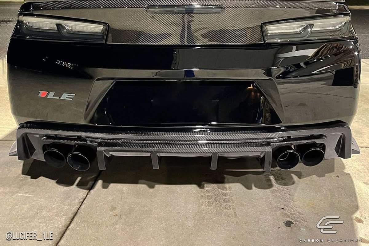 2016-2018 Chevrolet Camaro Grid Style Rear Diffuser - Carbon Fiber