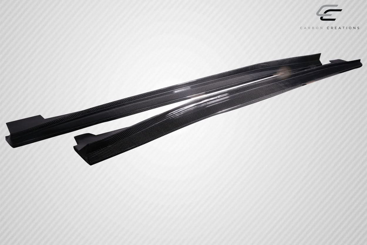 2016-2023 Chevrolet Camaro Grid Style Side Splitters - Carbon Fiber