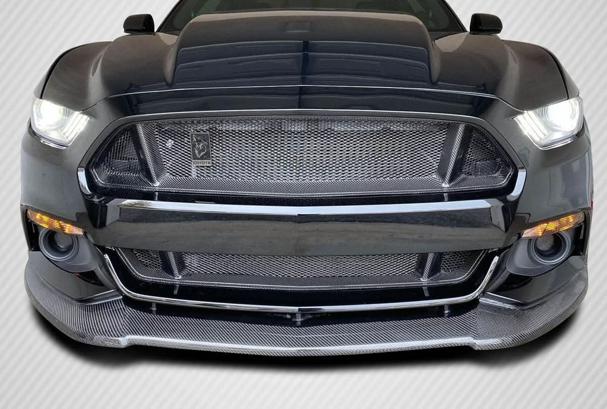 2015-2017 Ford Mustang CVX Style Front Lip Spoiler - Carbon Fiber