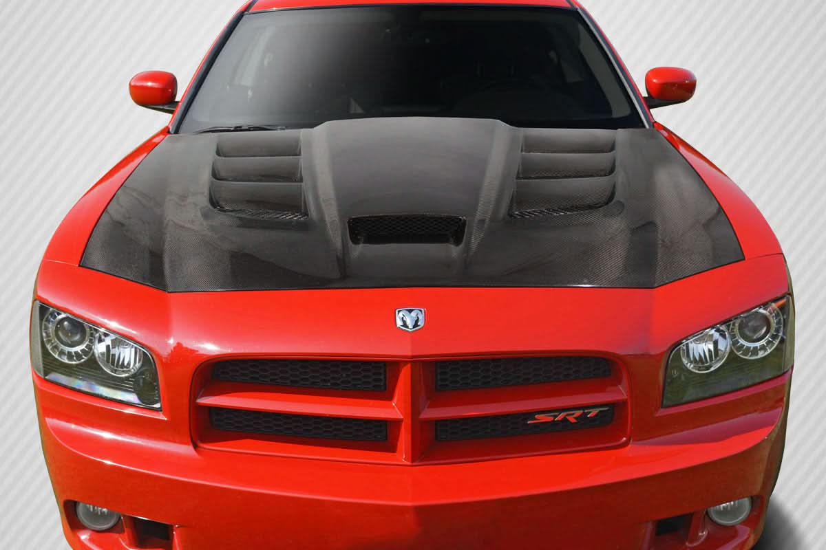2006-2010 Dodge Charger Viper Look Hood - Dry Carbon