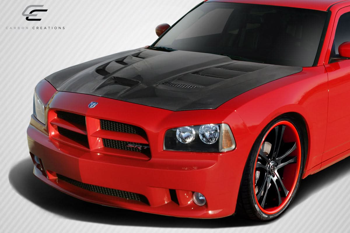 2006-2010 Dodge Charger Viper Look Hood - Dry Carbon