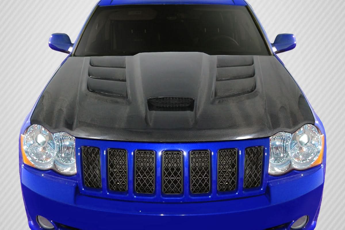 2005-2010 Jeep Grand Cherokee Viper Look Hood - Dry Carbon