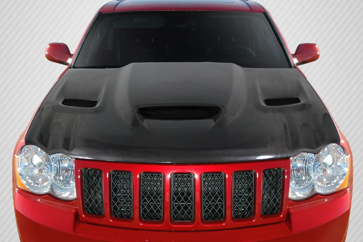 2005-2010 Jeep Grand Cherokee Hellcat Look Hood - Carbon Fiber