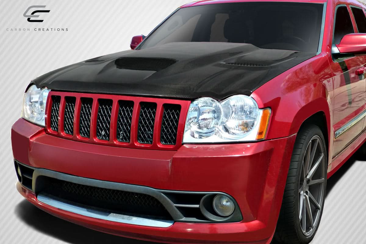 2005-2010 Jeep Grand Cherokee Hellcat Look Hood - Carbon Fiber