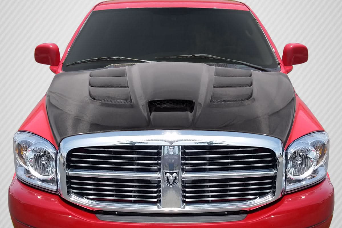 2002-2008 Dodge Ram Viper Look Hood - Carbon Fiber