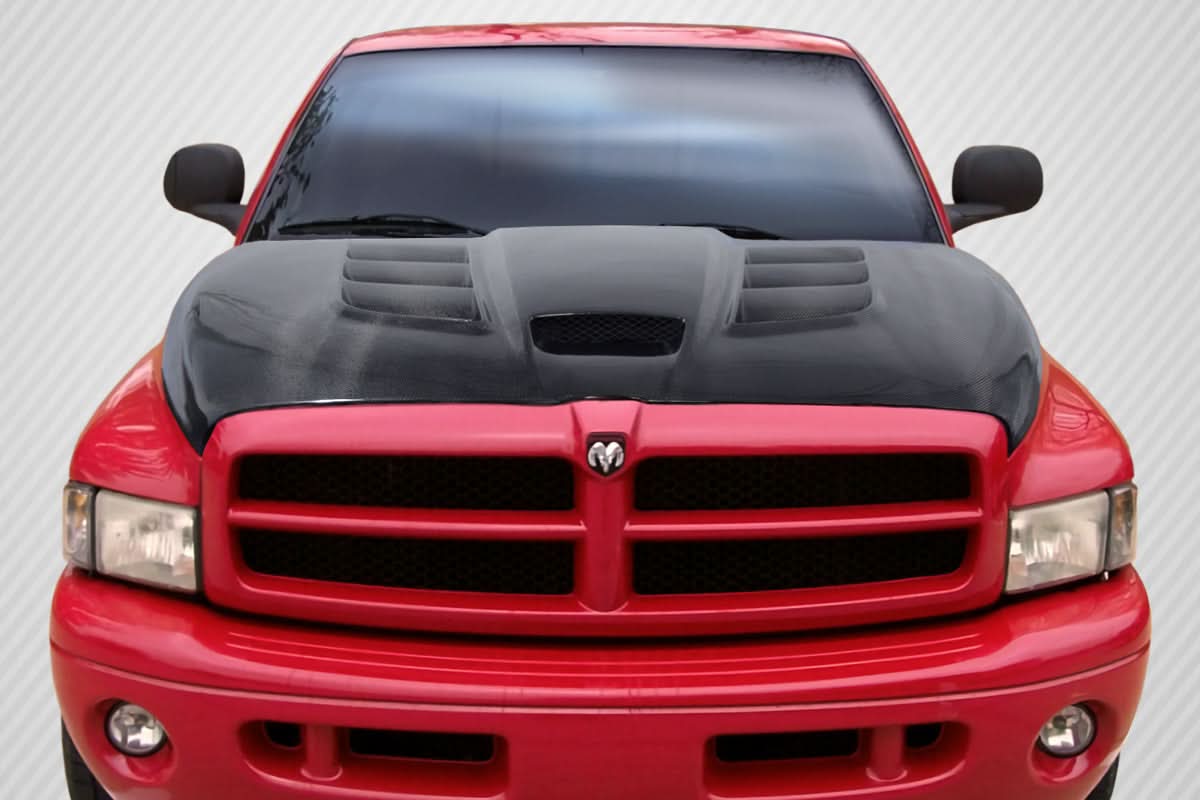 1994-2001 Dodge Ram Viper Look Hood - Carbon Fiber