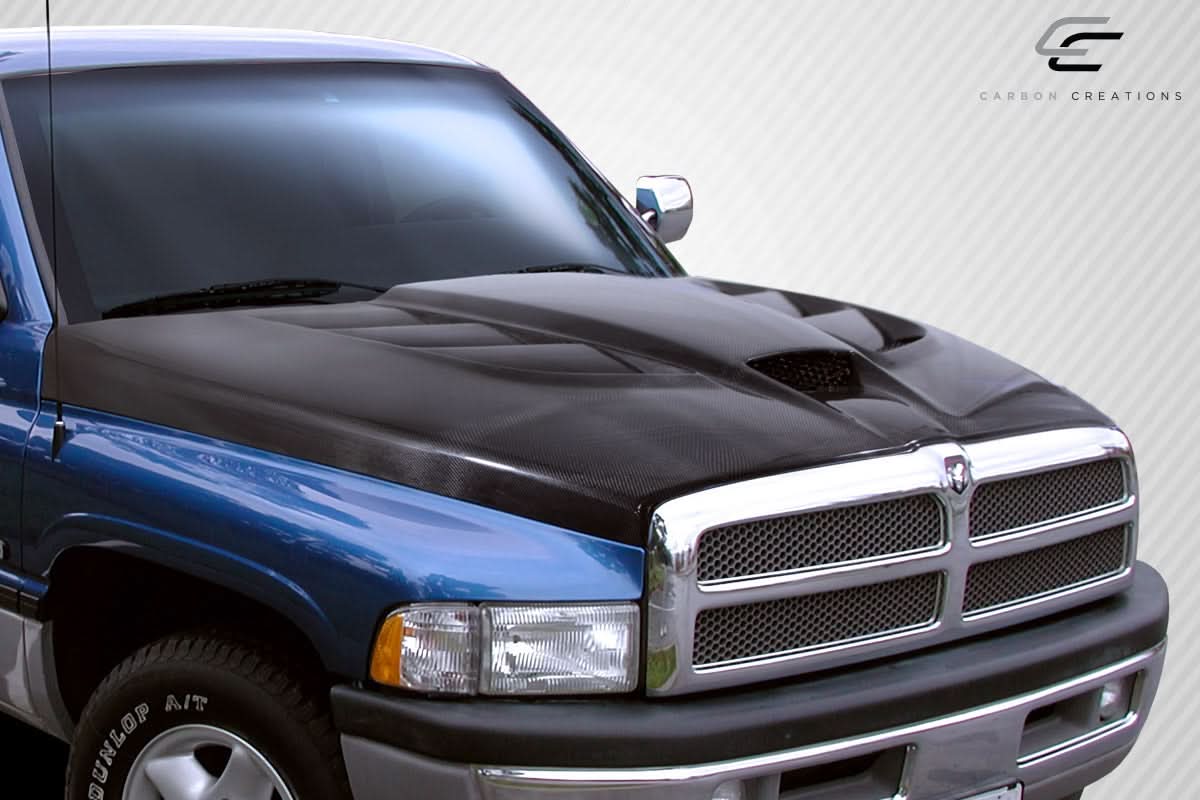 1994-2001 Dodge Ram Viper Look Hood - Carbon Fiber