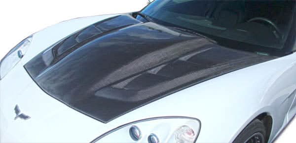 2005-2013 Chevrolet Corvette C6 H-Design Style Hood - Carbon Fiber