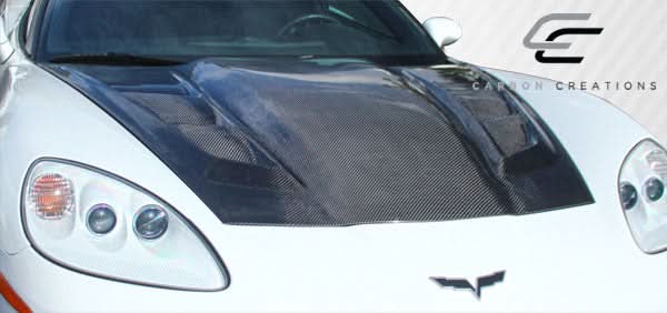 2005-2013 Chevrolet Corvette C6 H-Design Style Hood - Carbon Fiber