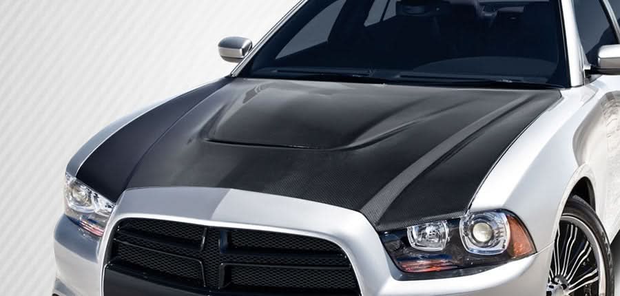 2011-2014 Dodge Charger SRT Look Hood - Carbon Fiber