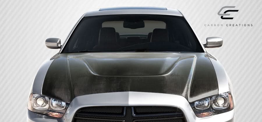 2011-2014 Dodge Charger SRT Look Hood - Carbon Fiber