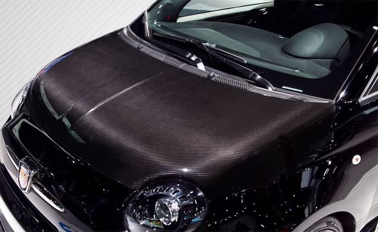 2012-2019 Fiat 500 DriTech OEM Look Hood - Carbon Fiber