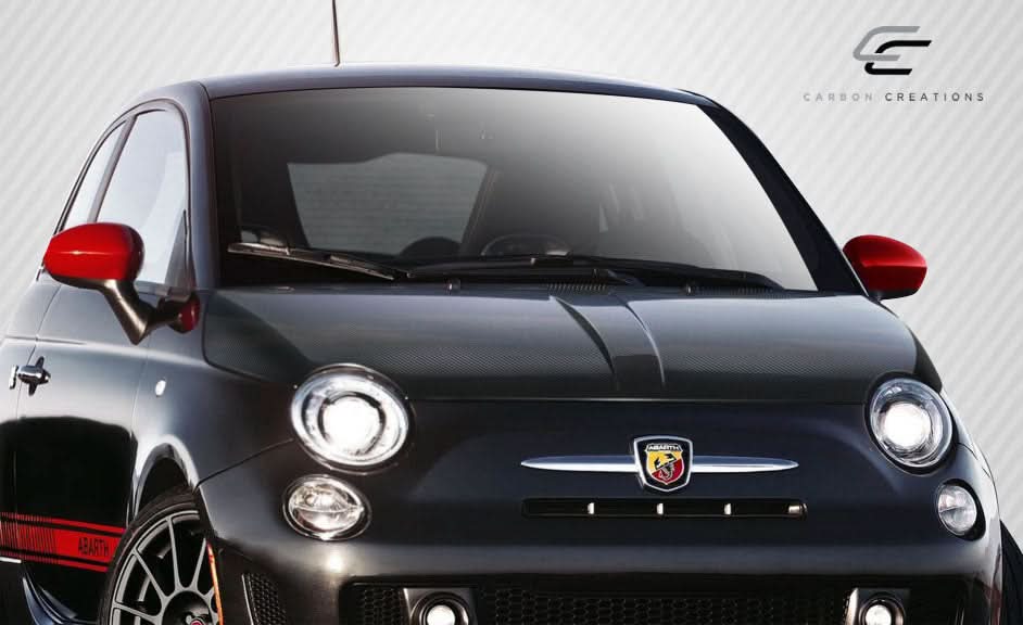 2012-2019 Fiat 500 DriTech OEM Look Hood - Carbon Fiber