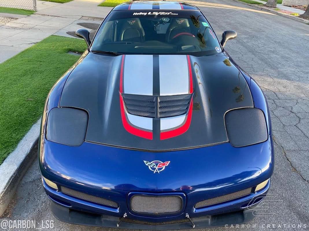 1997-2004 Chevrolet Corvette C5 Stingray Z Style Hood - Carbon Fiber