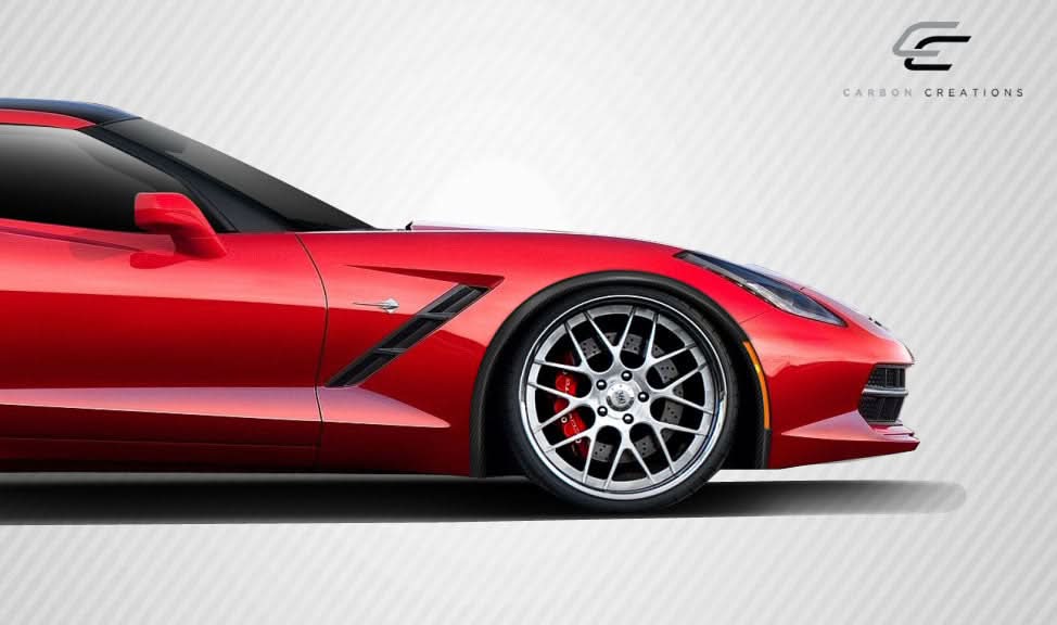 2014-2019 Chevrolet Corvette C7 ZR-C Style Fender Flares - Carbon Fiber