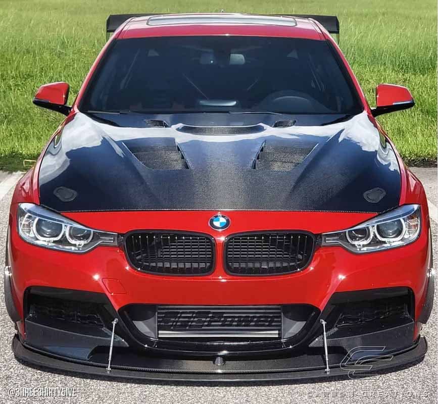 2012-2018 BMW F30 / 2014-2020 F32 Eros Version 1 Style Hood - Carbon