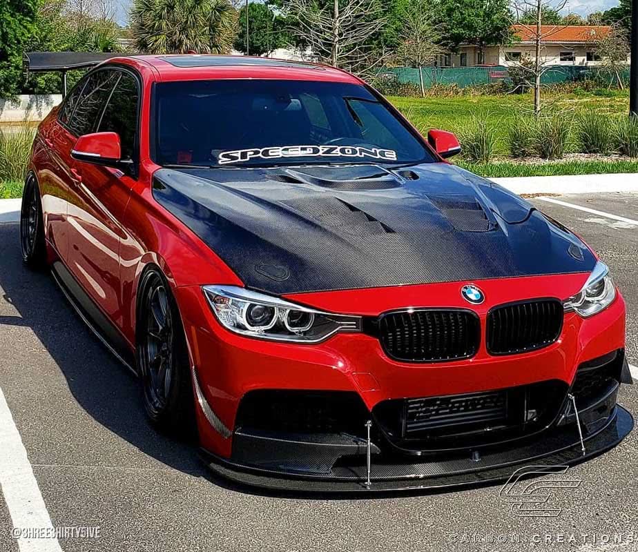 2012-2018 BMW F30 / 2014-2020 F32 Eros Version 1 Style Hood - Carbon