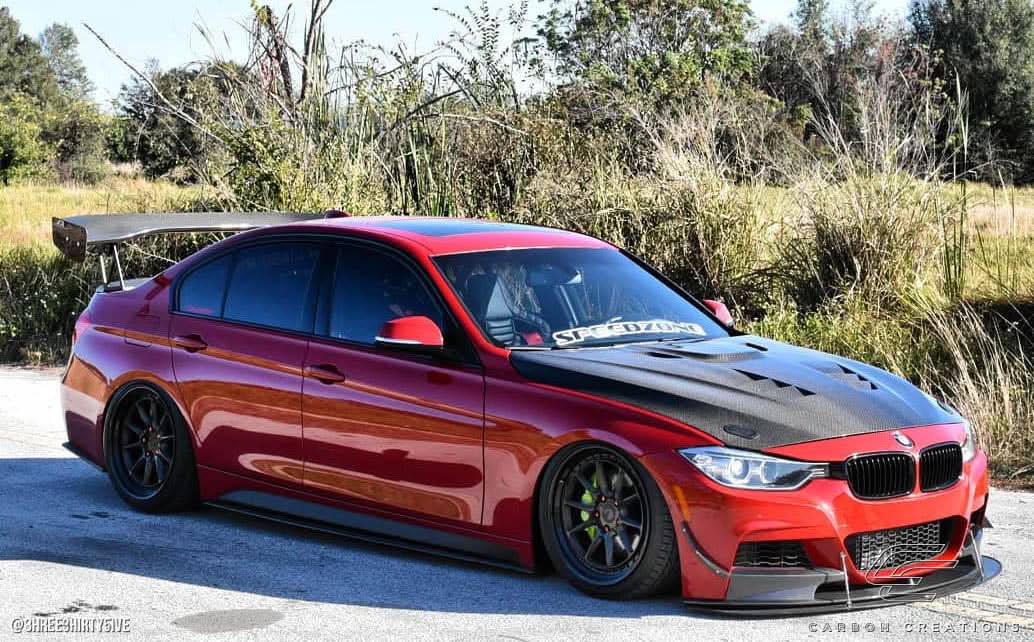 2012-2018 BMW F30 / 2014-2020 F32 Eros Version 1 Style Hood - Carbon