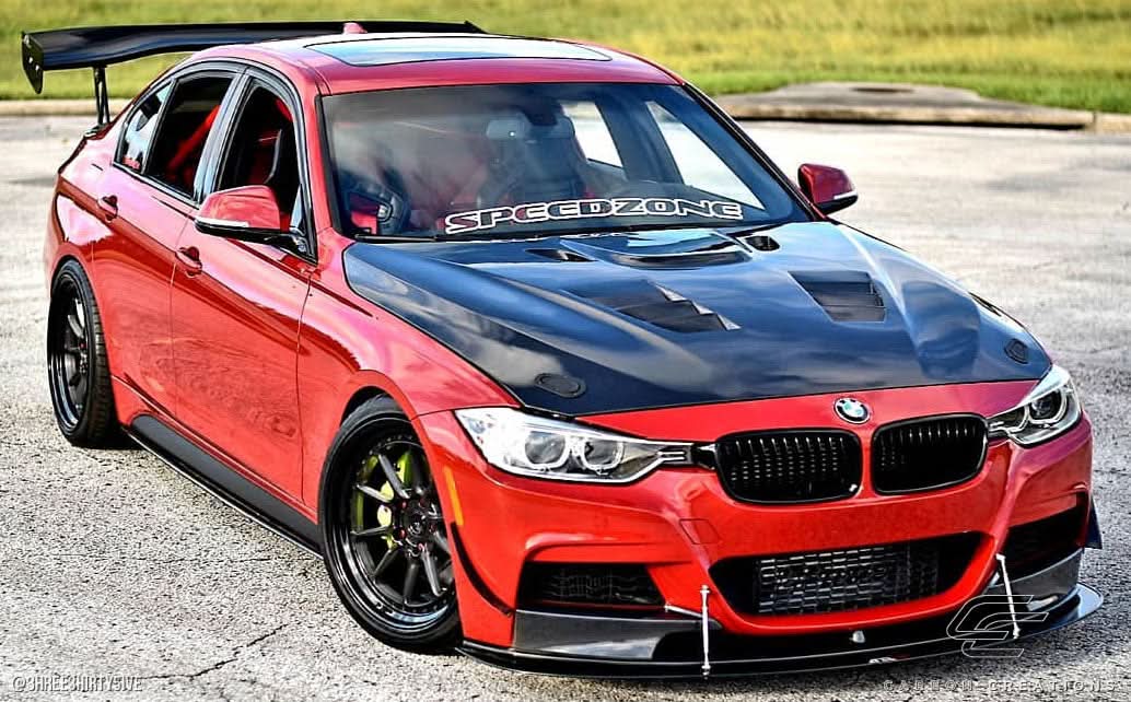 2012-2018 BMW F30 / 2014-2020 F32 Eros Version 1 Style Hood - Carbon