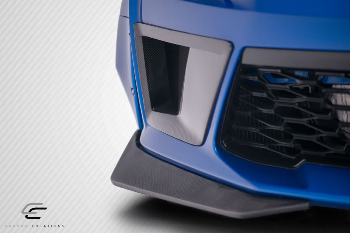 2016-2018 Chevrolet Camaro DriTech Grid Style Front Splitters - Carbon
