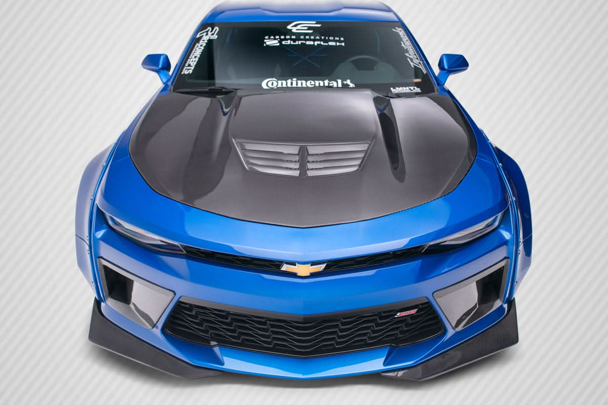 2016-2023 Chevrolet Camaro DriTech Grid Style Hood - Carbon Fiber