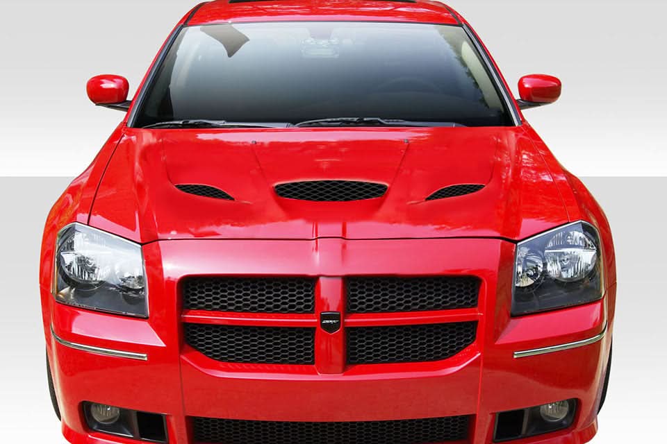 2005-2007 Dodge Magnum Hellcat Look Hood - 1 Piece - FRP