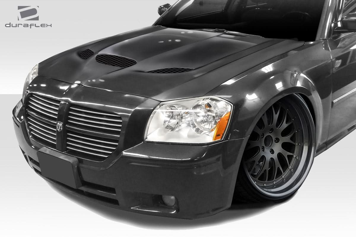 2005-2007 Dodge Magnum Hellcat Look Hood - 1 Piece - FRP