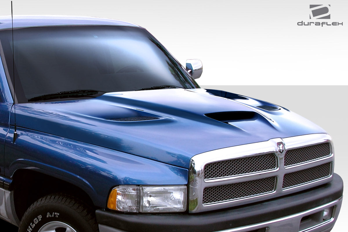 1994-2001 Dodge Ram Hellcat Look Hood - 1 Piece - FRP
