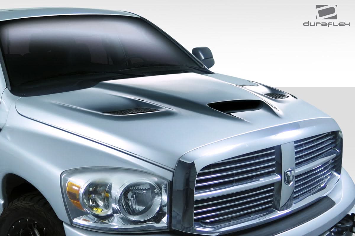 2002-2008 Dodge Ram Hellcat Look Hood - 1 Piece - FRP