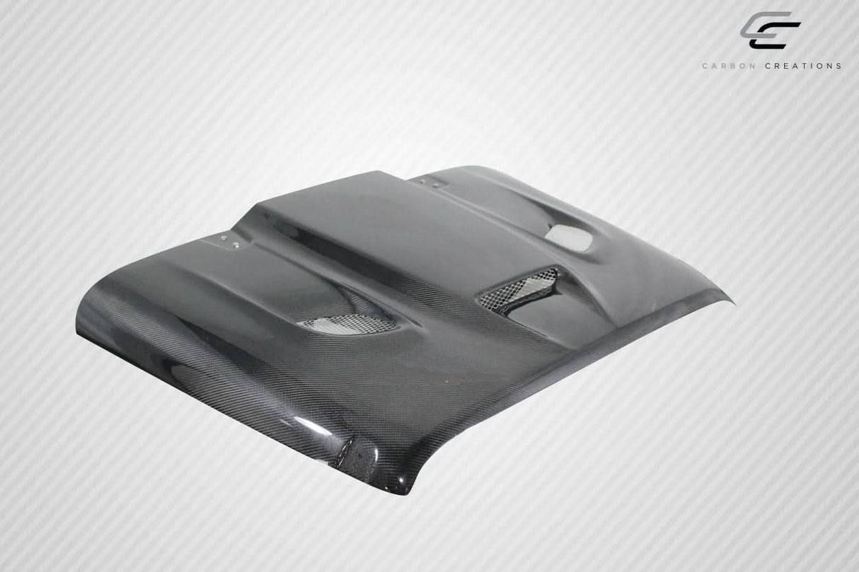 2007-2018 Jeep Wrangler Hellcat Look Hood - Dry Carbon
