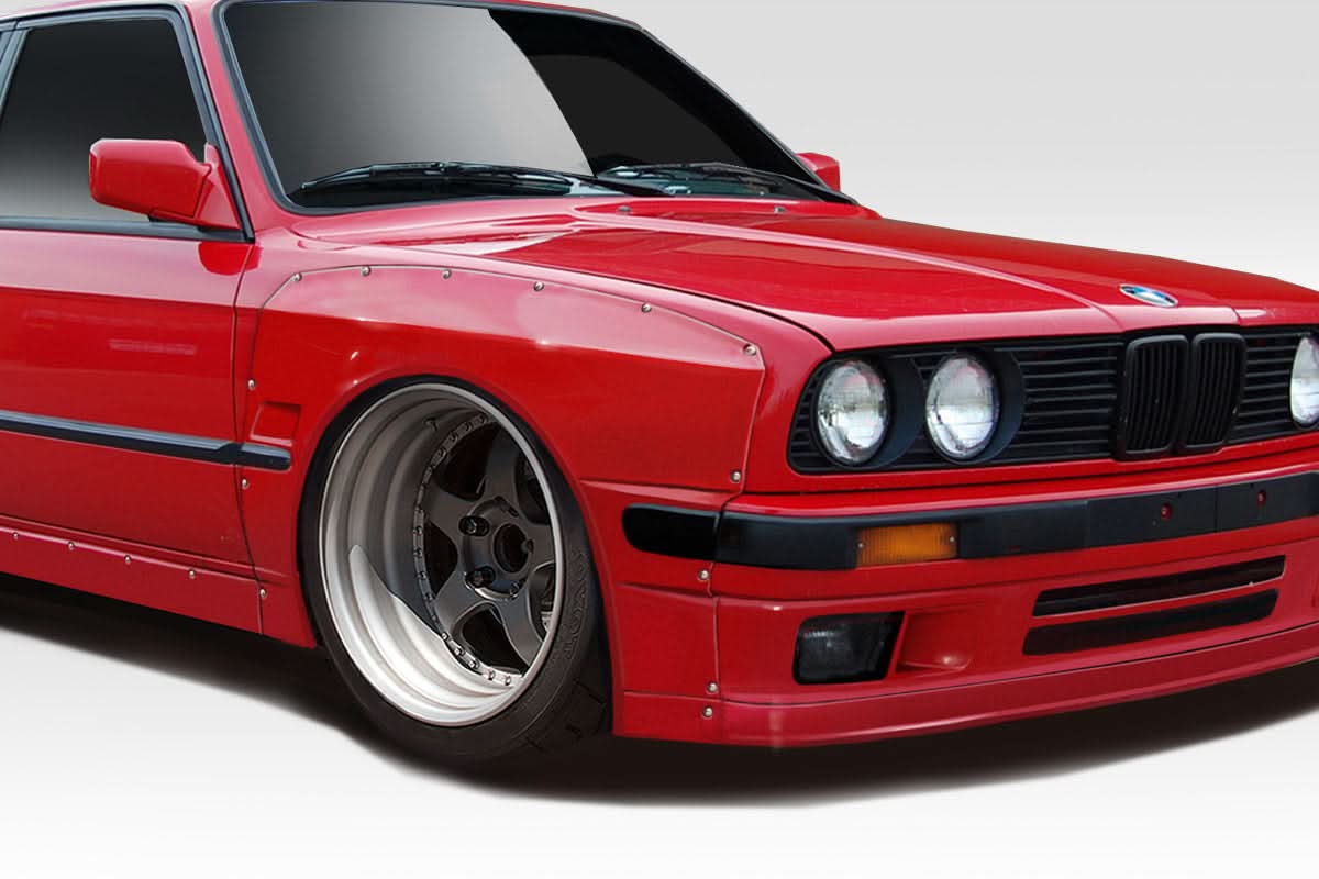 1984-1991 BMW 3 Series E30 TKO Style Wide Body Front Fender Flares - FRP